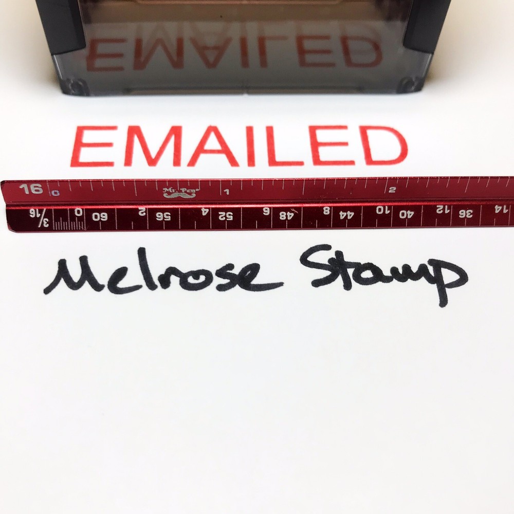 Emailed Rubber Stamp Red Ink Self Inking Ideal 4913