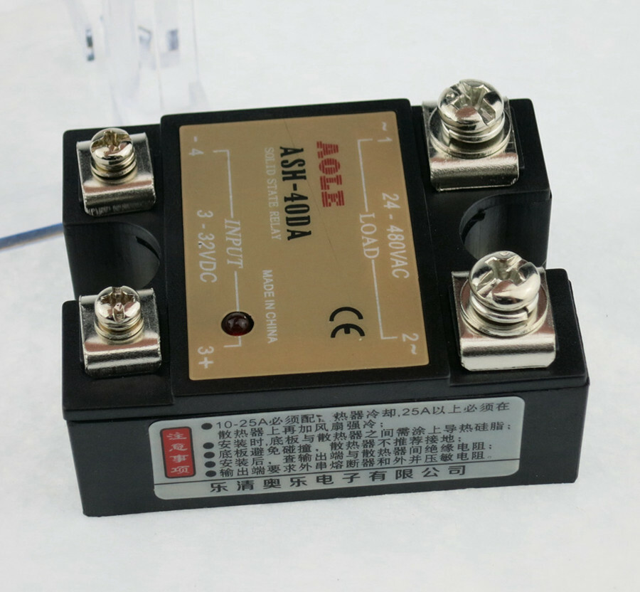 Single-phase AC solid state relay ASH-40DA 40A DC-AC