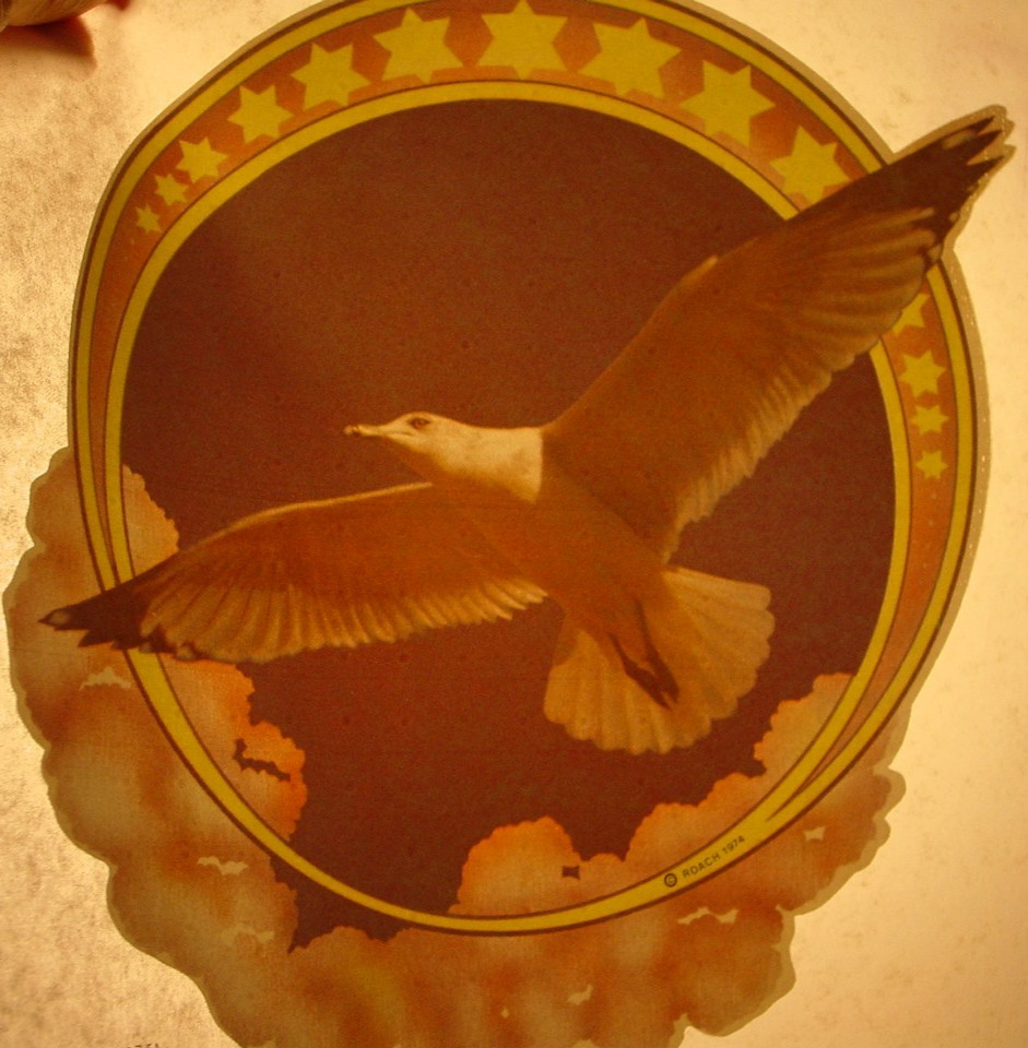 SOARING EAGLE VINTAGE 1970's ROACH IRON ON TRANSFER -NICE, B-26