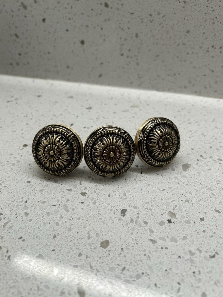 Shaub Brass Drawer Knobs- Set Of 9