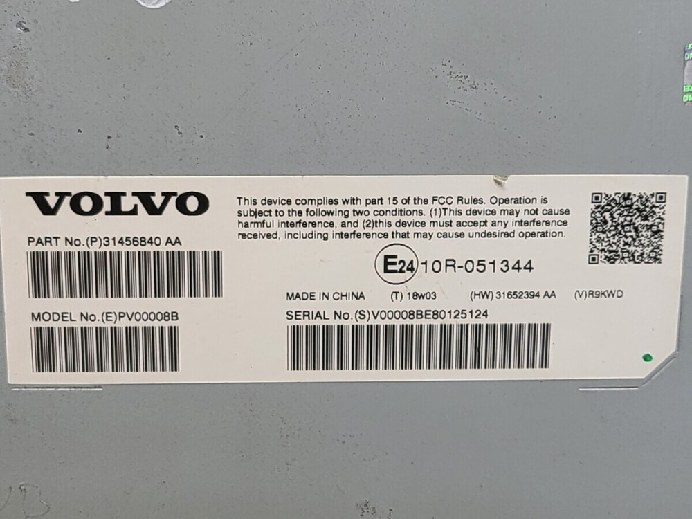 Volvo XC40 Amplifier 31456840