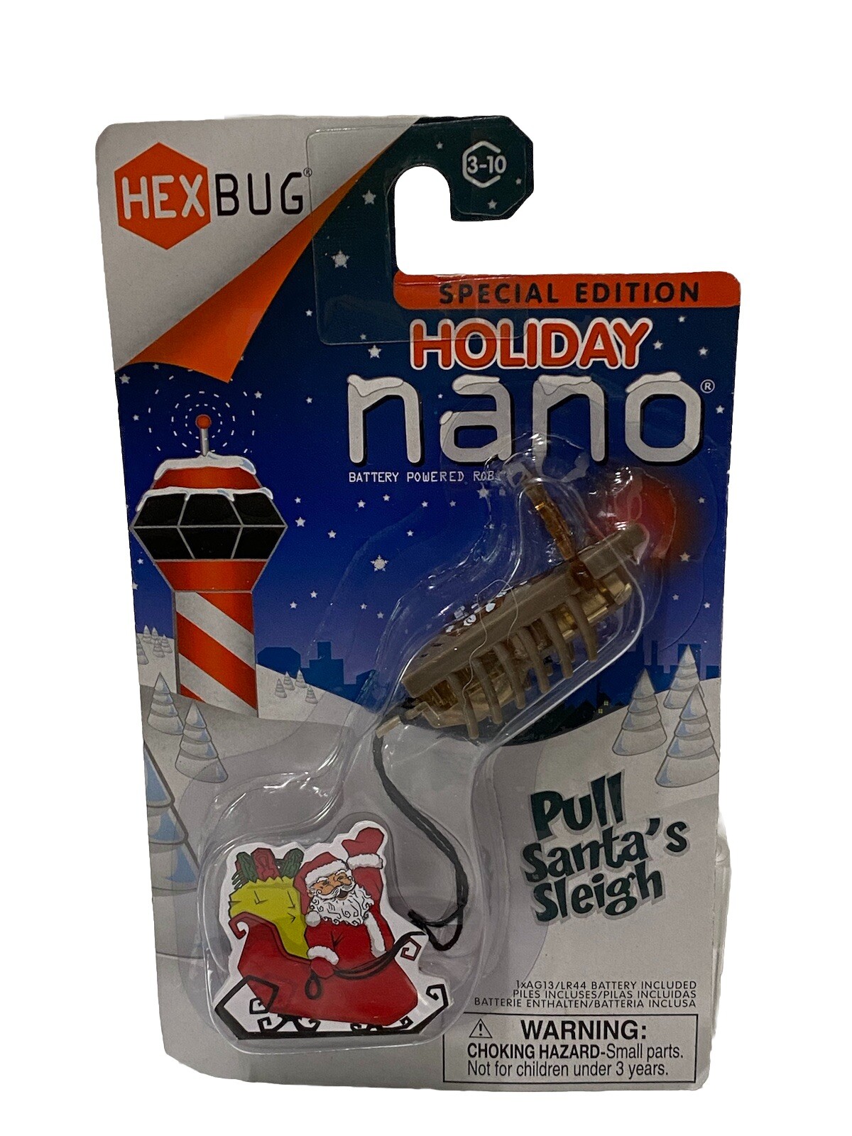 HexBug Holiday Nano Pull Santa's Sleigh Special Edition 2013 Christmas SEALED