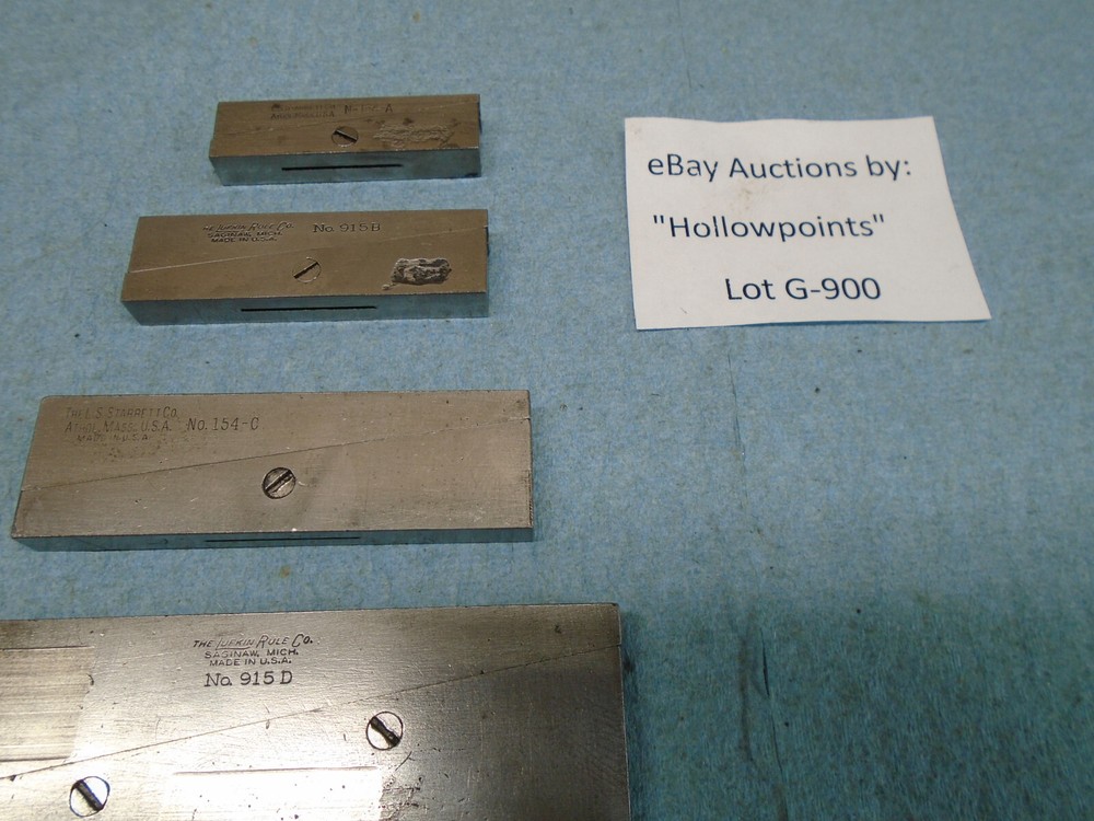 5 Pc Mixed Lufkin & Starrett Adjustable Parallel Set for Machinist Size A-E G900