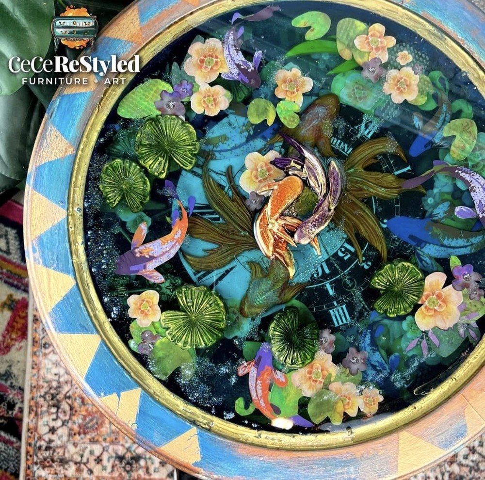 Redesign With Prima & Cece Restyled "Siamese Splendor" Maxi Decor Transfer, Koi