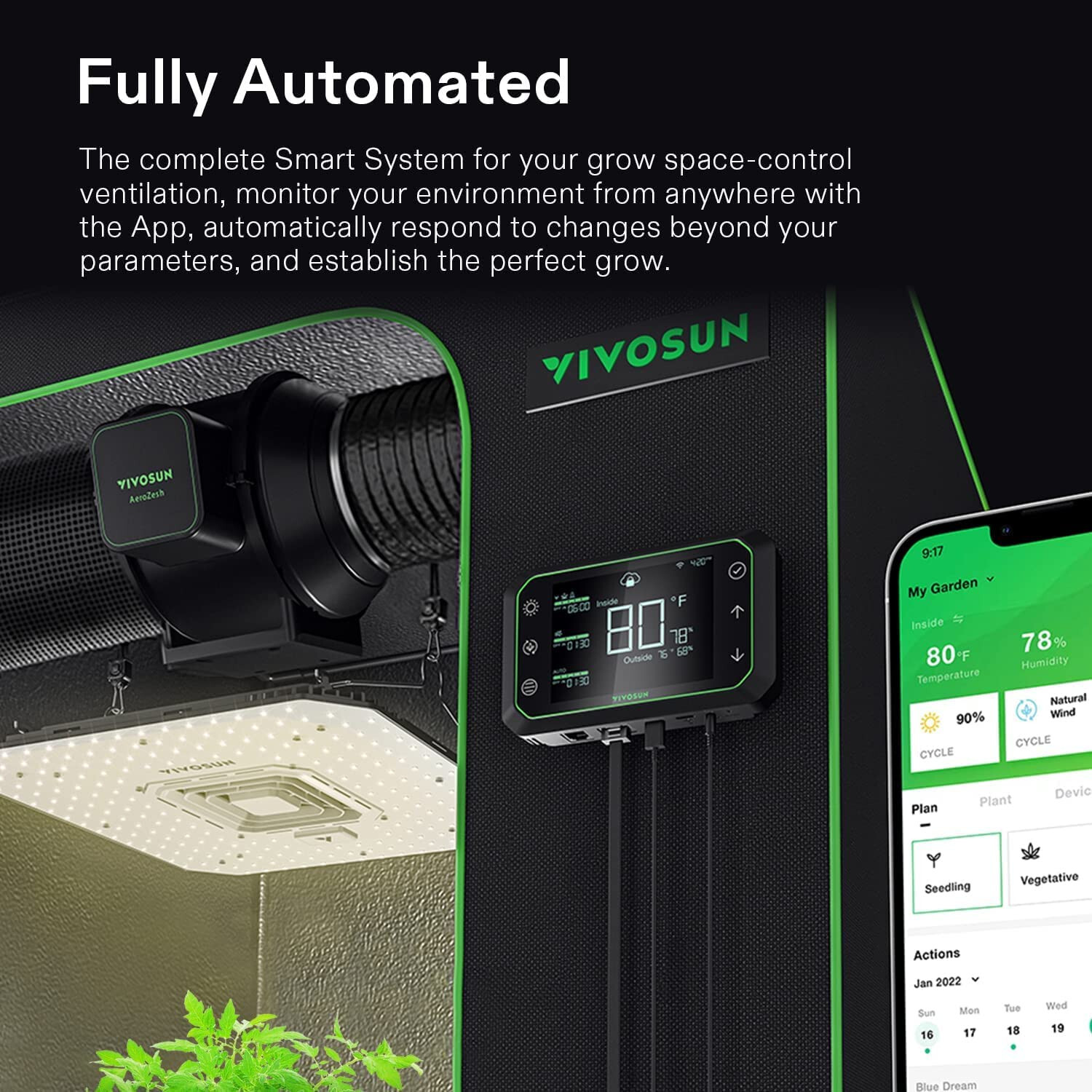VIVOSUN GrowHub Controller E42,Smart Environmental WiFi-Controller for Grow Tent