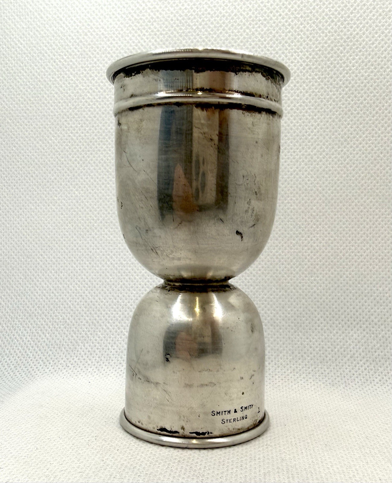 19th Century Sterling Silver Jigger Double-Ended Shot Measure Antique