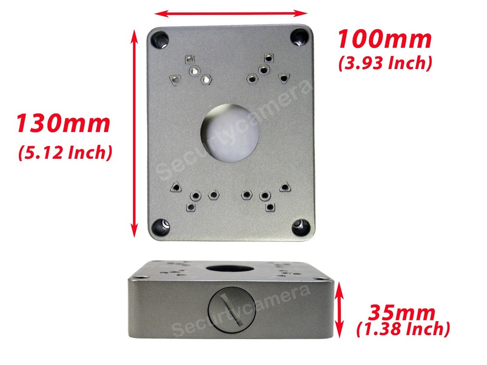 Dark Gray CCTV Security Bullet Camera Mounting Deep Base Junction Outlet Box 5.3
