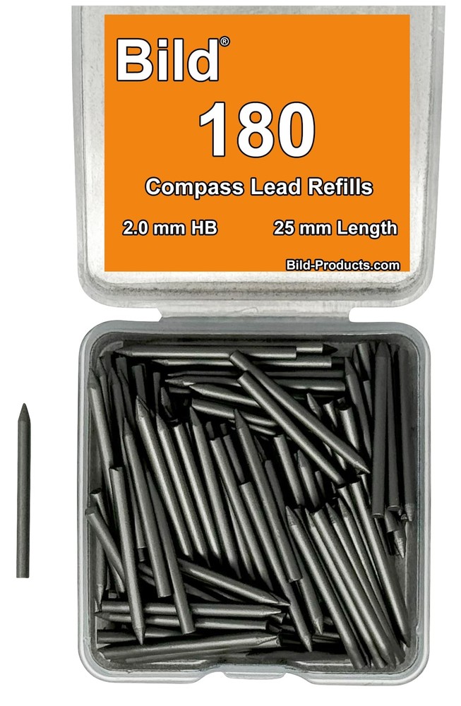 180 Premium Compass Lead Refills 2.0mm for Precision Drafting High Quality