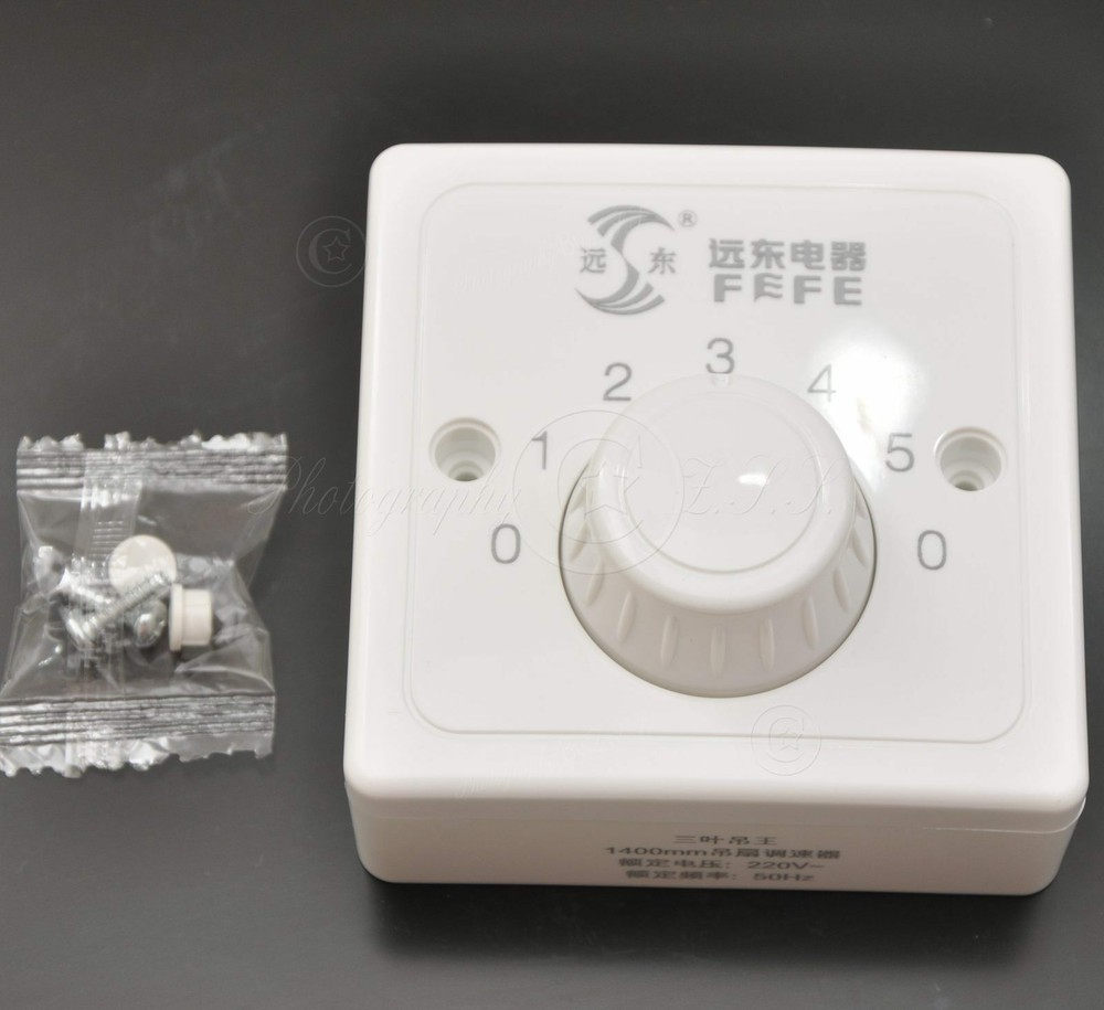 Adjust 5 Gears Capacitive Vintage Ceiling Fan Wall Mount Speed Controller Switch