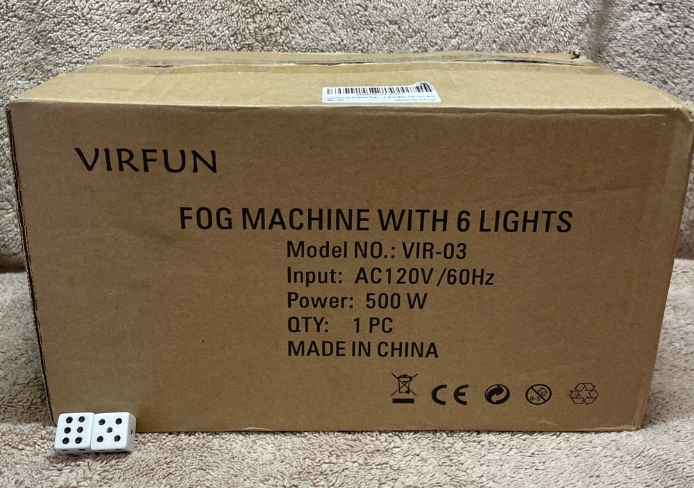 Fog Machine / Remote Control With 6 RGB LED lights