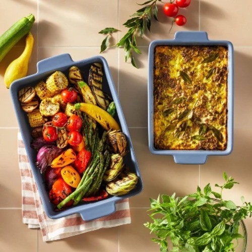 2pc Stoneware Rectangle Baking Dish Set - Figmint™
