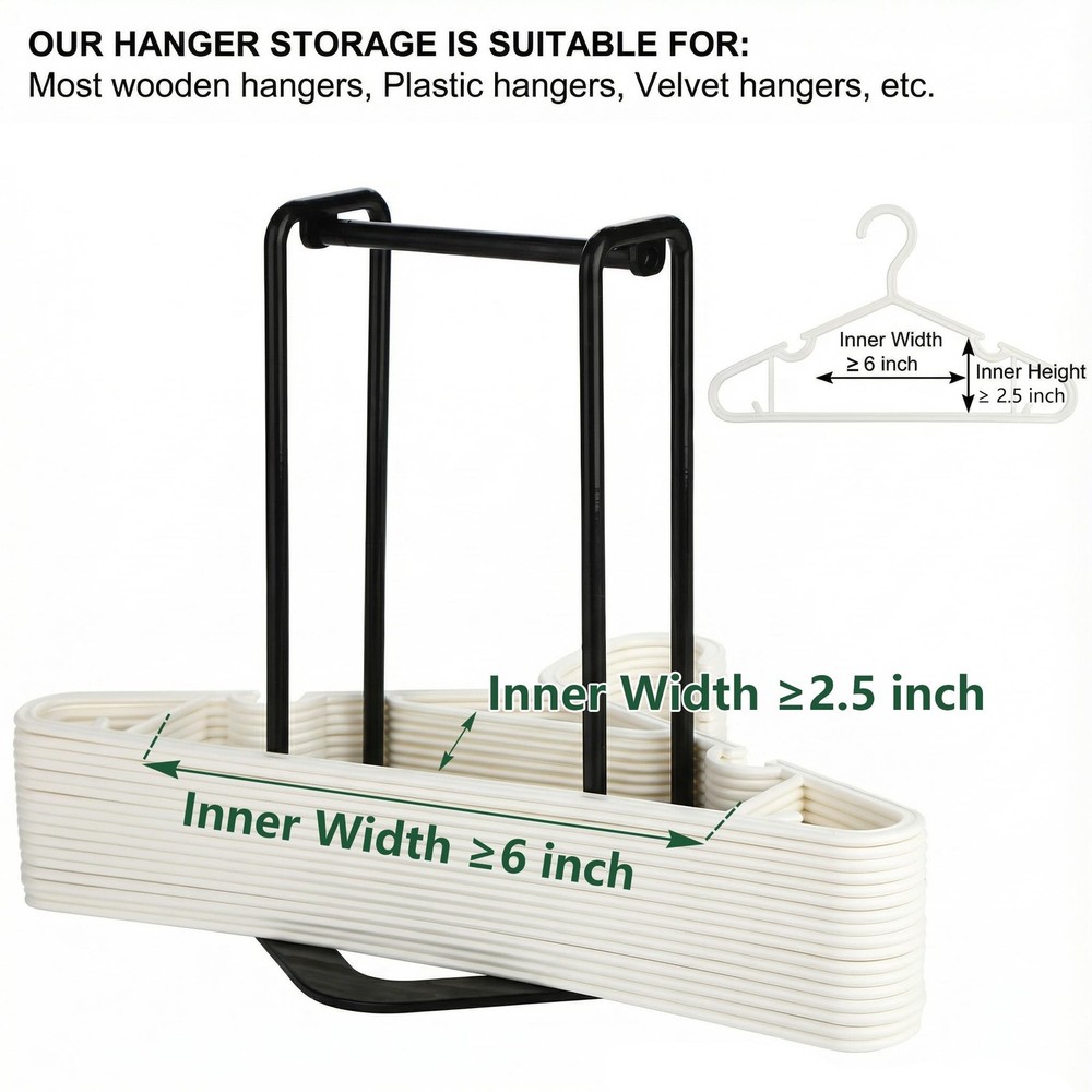 Portable Hanger Organizer Rack, Hanger Storage Stacker Holder Caddy for Close...