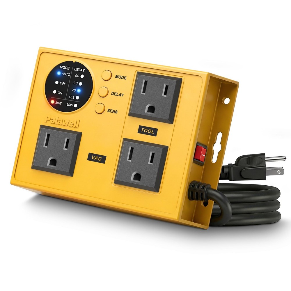 Automatic Vacuum Switch for Power Tools - Adjustable Threshold (30W/60W) & De...