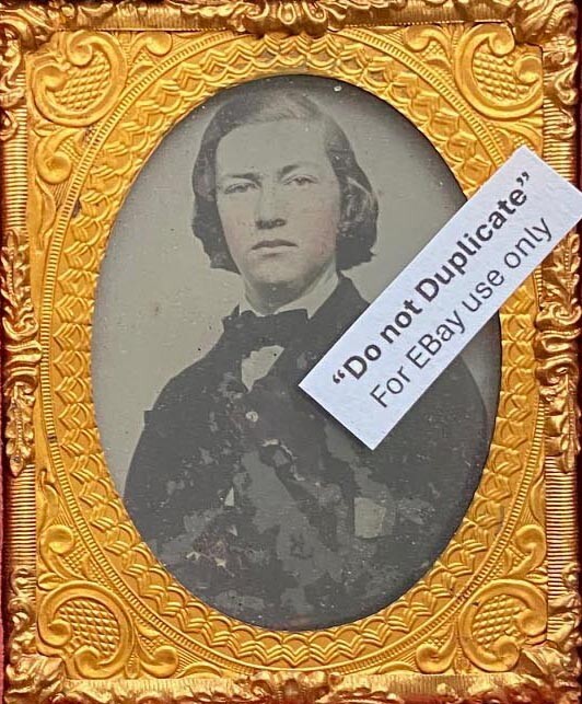 Rare Identified Black Horse Cavalry (4th VA Cav.) Officer Ambrotype/ Confederate