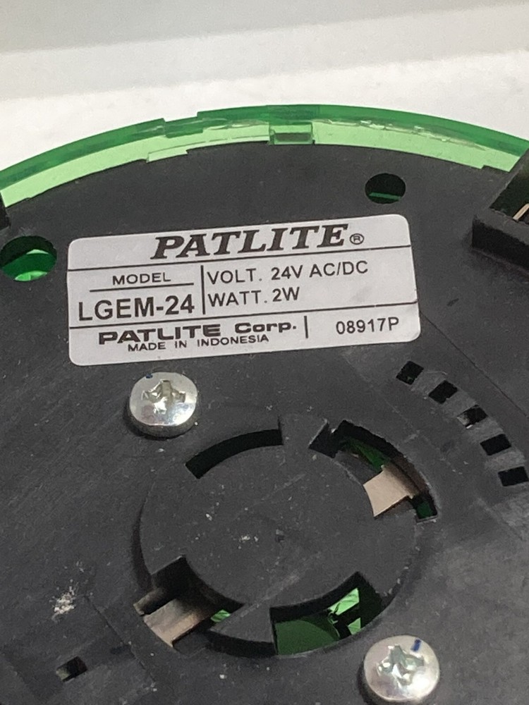 PATLITE LGEM-24-G STACK LIGHT MODULE GREEN LENS 24VAC/DC 2W NNB