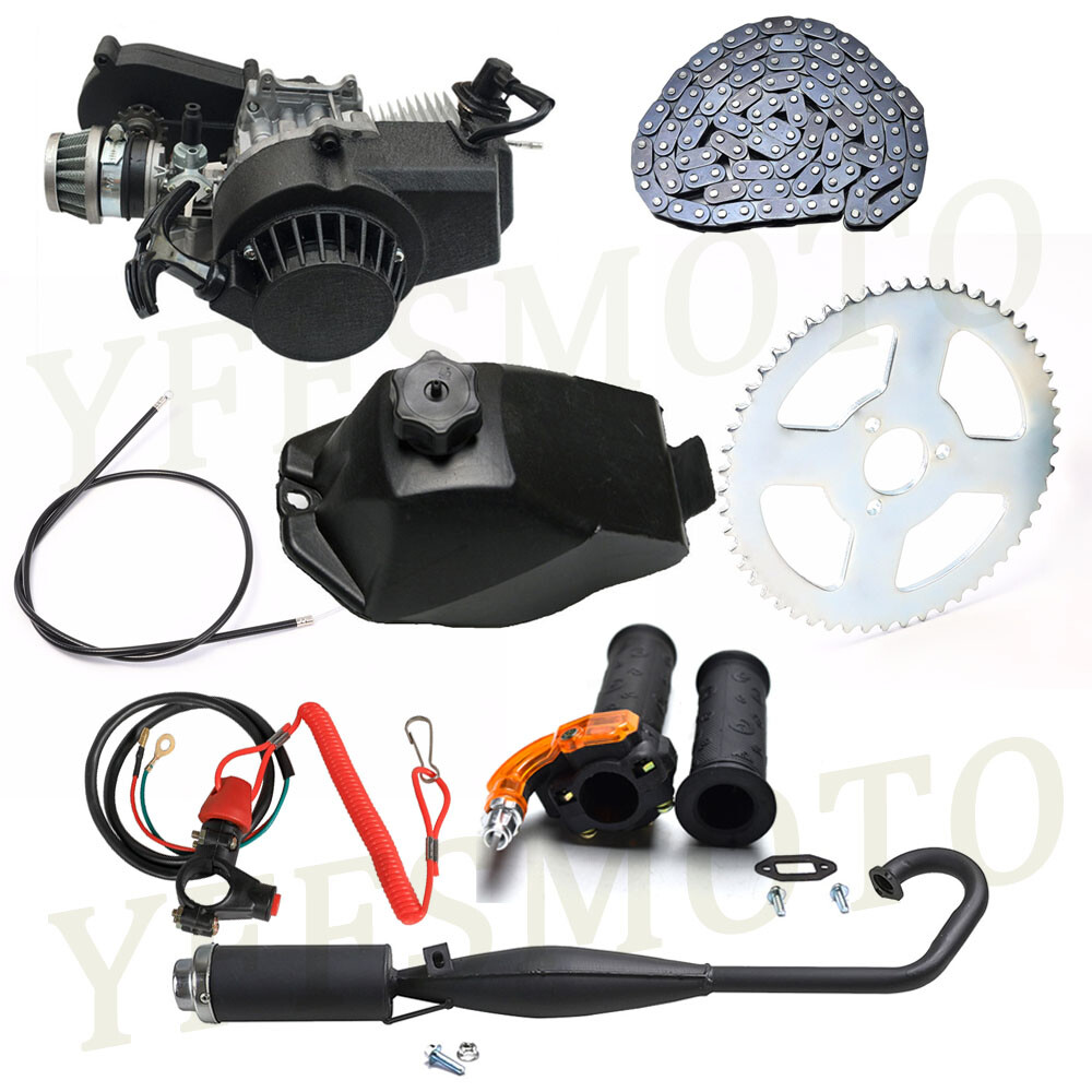 49cc 2-stroke Pull Start Engine Motor Sprocket For Apollo ATV Golf Razor Go Kart