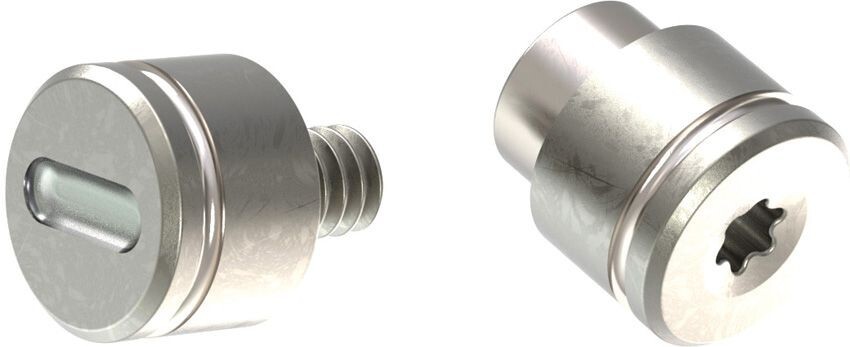 Flytanium Thumbstud SW Titanium With Blue Vial For Bugout/Other Model Knives