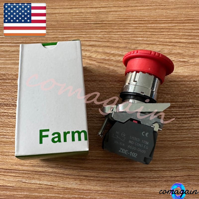 For Schneider XB4BS8444 XB4 BS8444 Emergency Stop Button Switch Fas Shipping