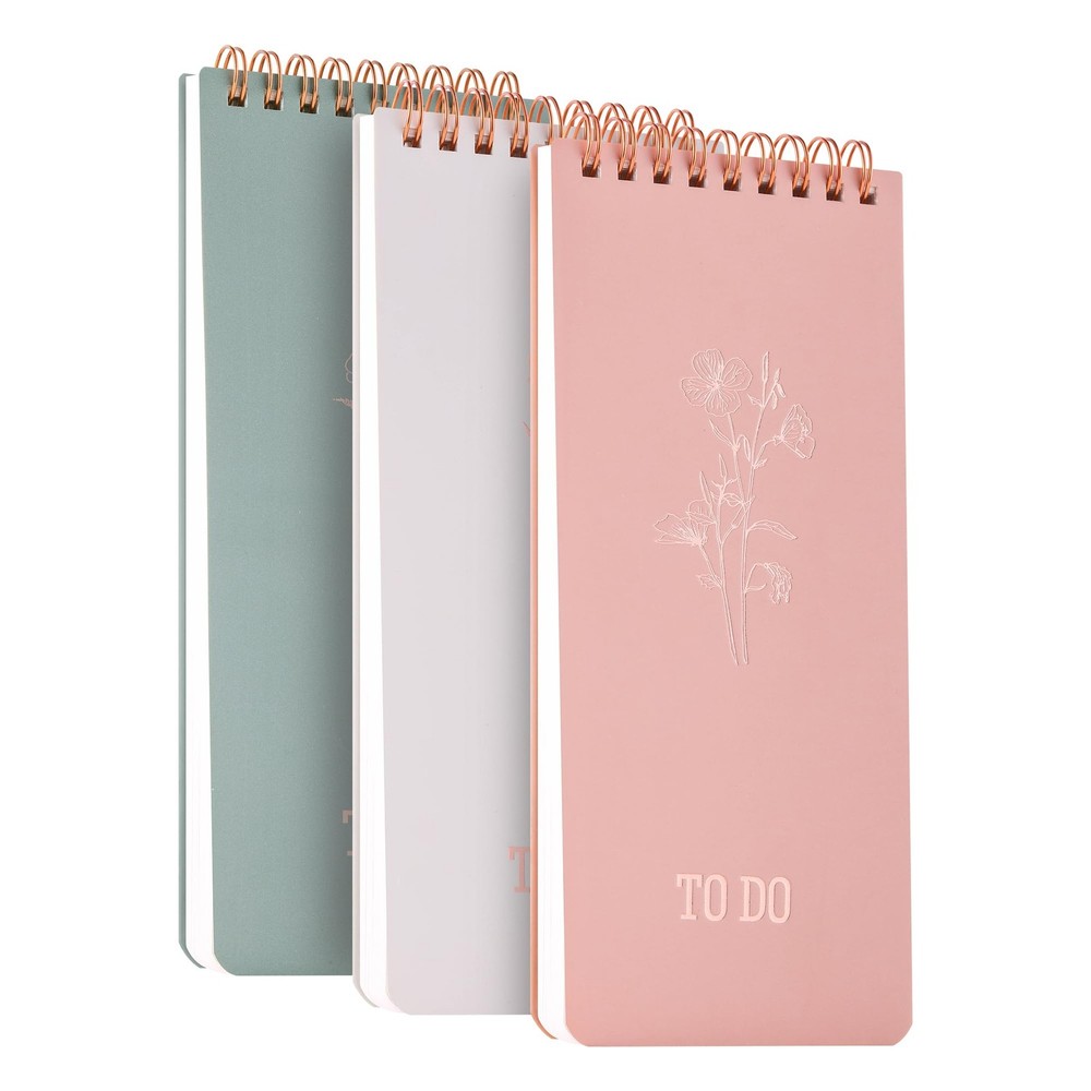 To Do List Notepad 3 Pack Spiral Notebook Checklist Planner Portable Set