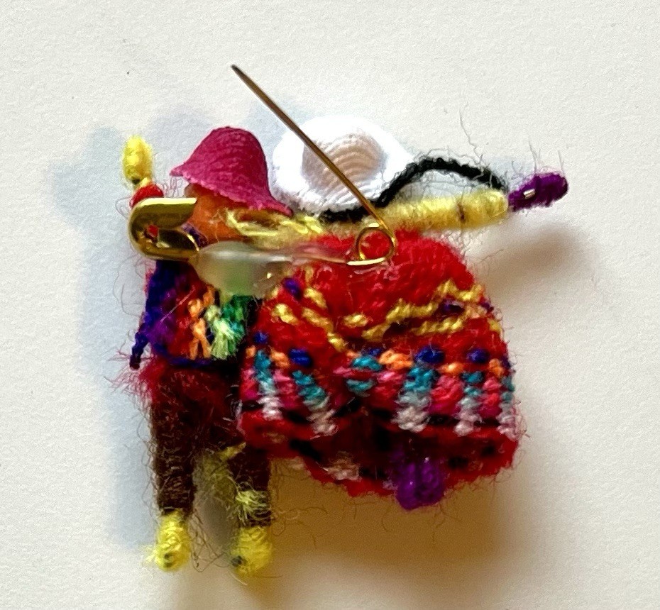 Worry Doll Couple Pins Brooch LOT Of 48 - Peru Dressed Ornaments