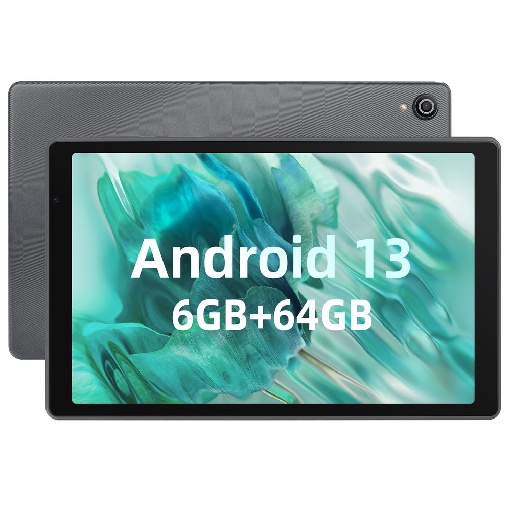 2025 10.1'' Tablet Octa-Core Android13 Tablet 6+64GB Dual Camera Bluetooth WIFI