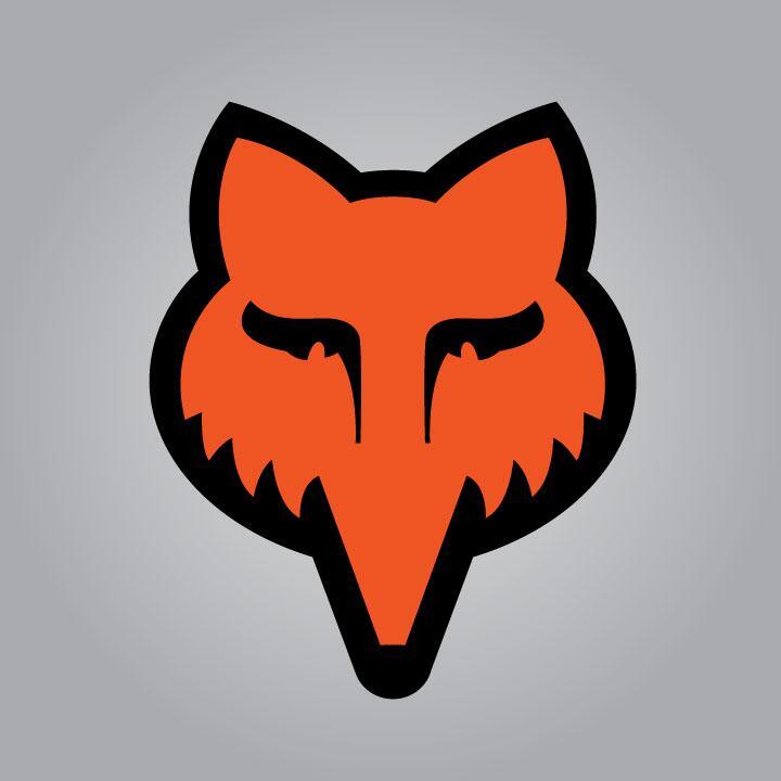 Fox Head Decal - Small Orange