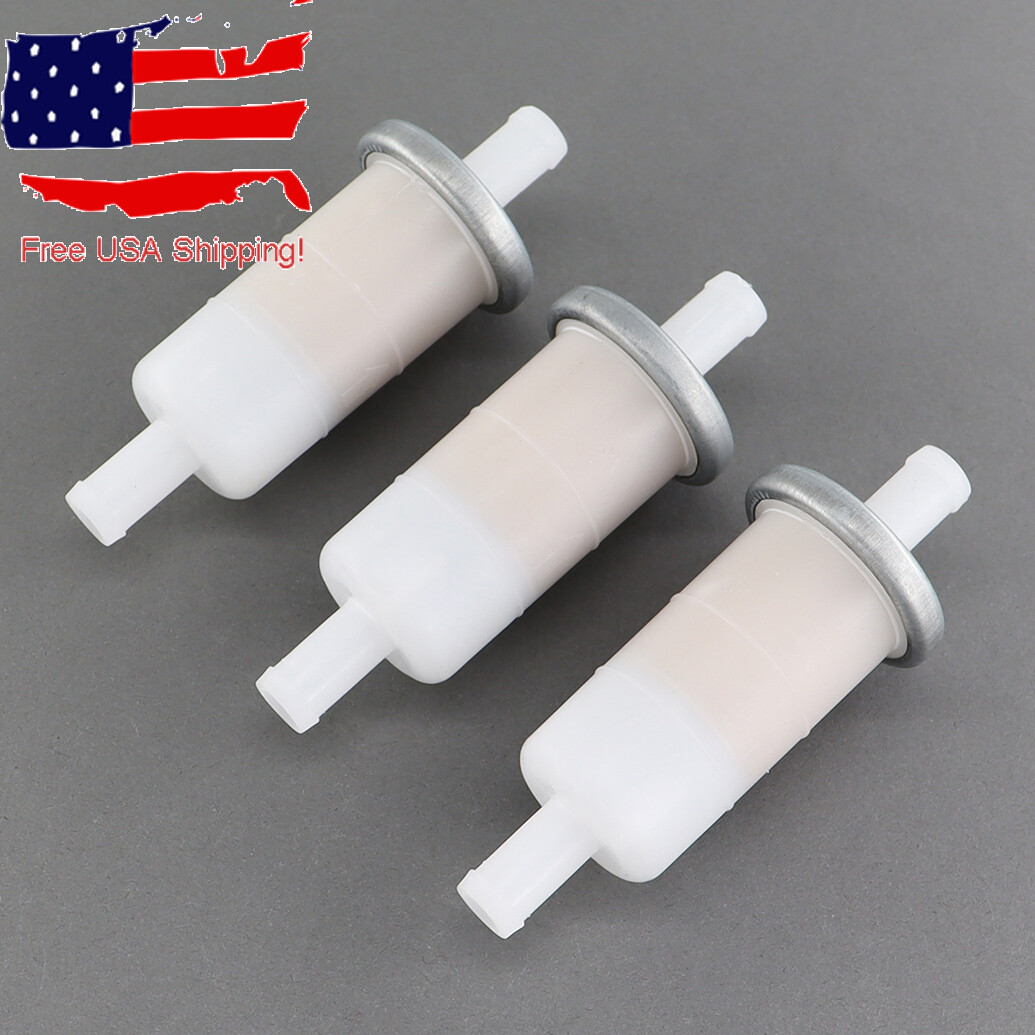 3x Inline Fuel Gas Filter 9.5mm 3/8" For Honda VTX1300 CBR600 CBR900RR GL1800
