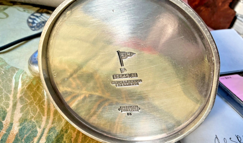 Vintage Walker & Hall Sheffield Trophy Silver Plate 1 Pint Tankard Mug 1935