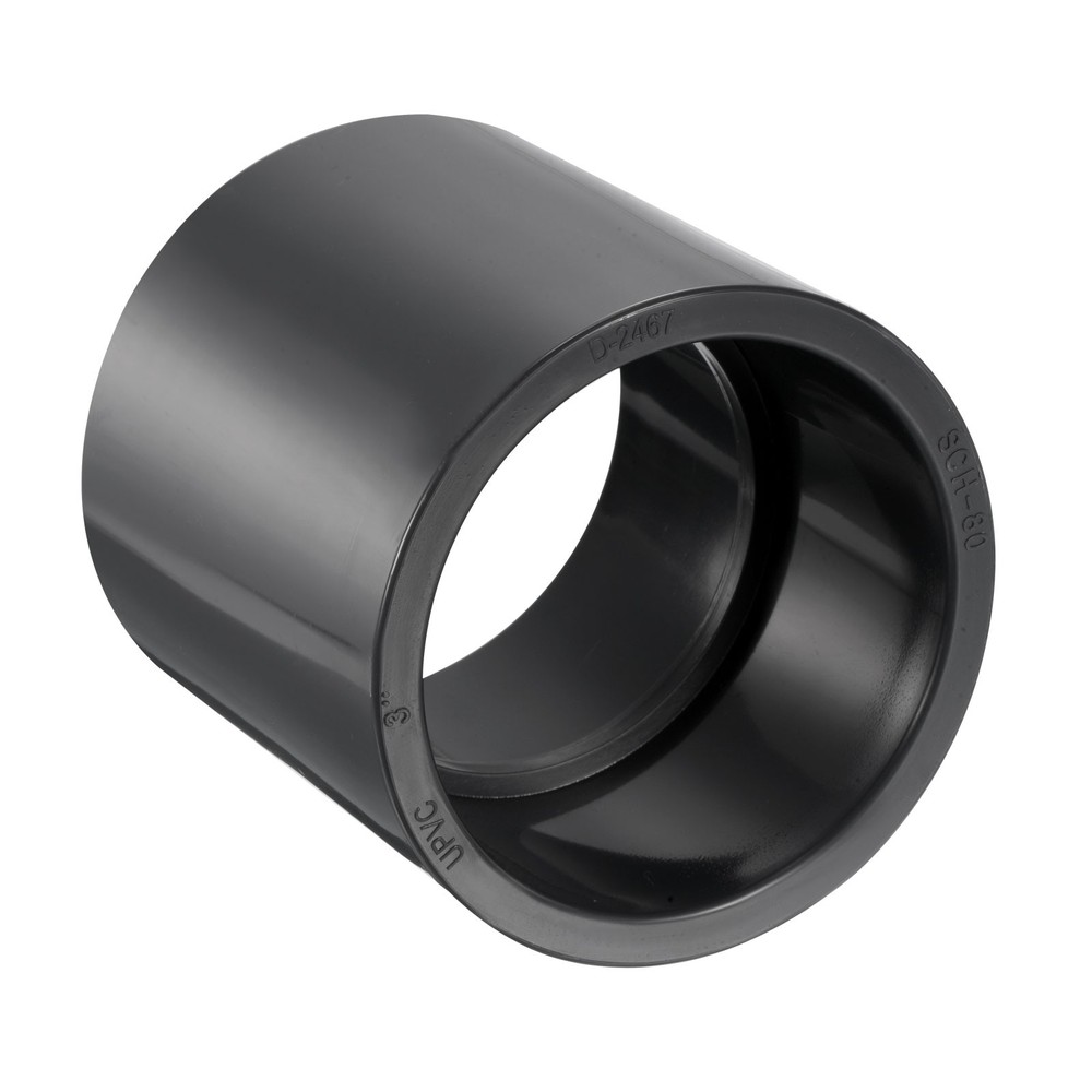 3" Socket SCH80 UPVC Pipe Fitting Straight Coupling Connector, Grey