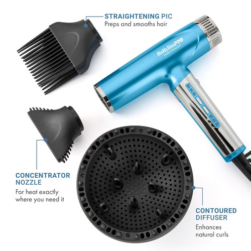 Nano Titanium Professional Light Ionic Dual-Voltage Lightweight Blue