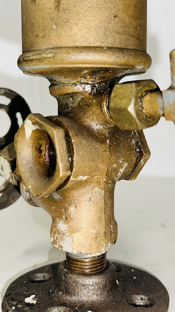 Brass Drip Cylinder Oiler Metal Knobs Antique Steampunk Hit Miss