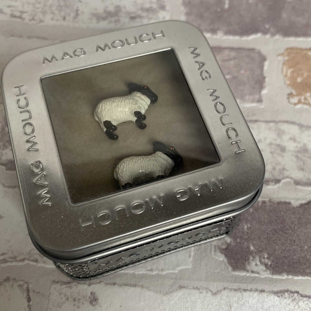 Mag Mouch Sheep Cufflinks Cuff Links Tin
