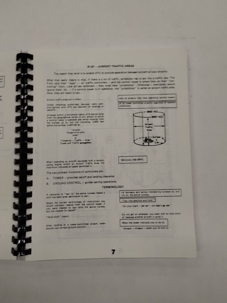 Flight Tech, Inc. Private Pilot Course Manual 1984, -Original