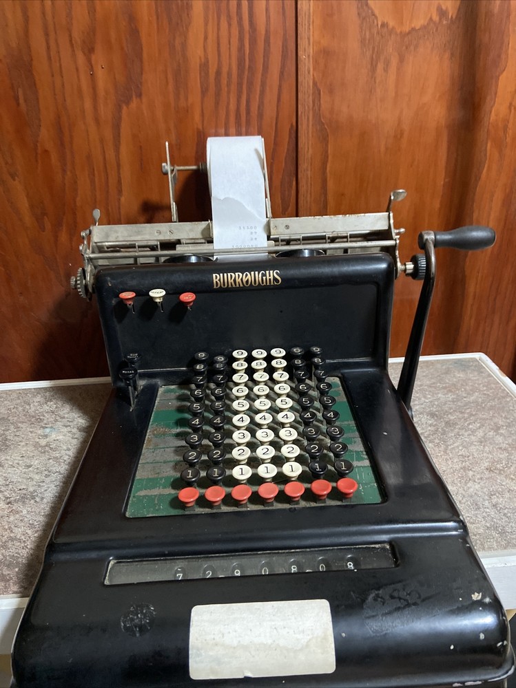 Antique Burroughs Mechanical Adding Machine