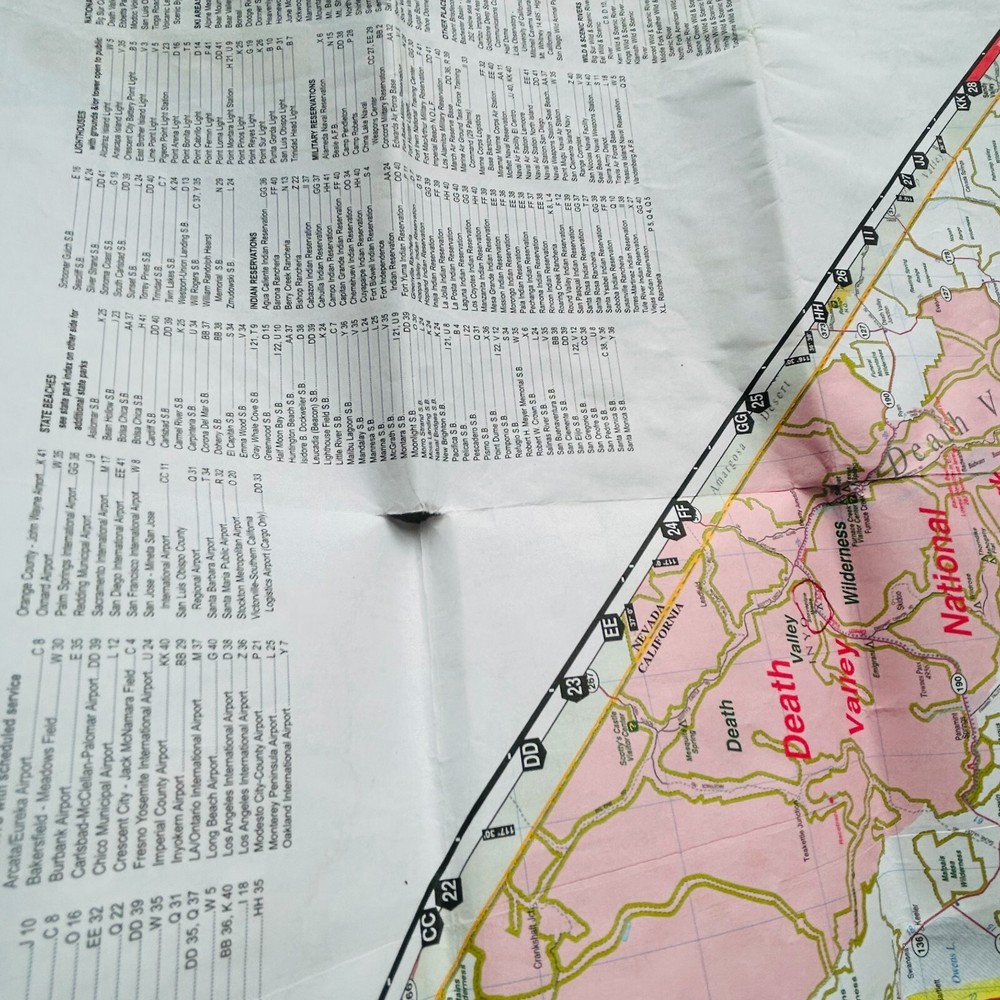 Warren Map California State Fold Up Map