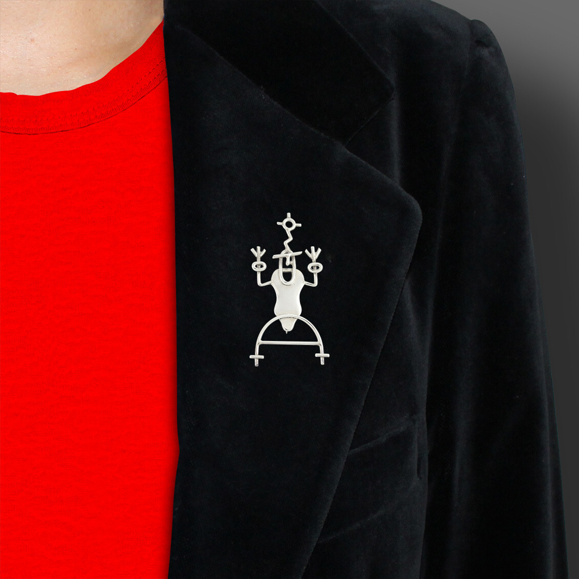 Vintage ACME STUDIO "Madge" Sterling Silver Brooch by Designer STEVEN GUARNACCIA