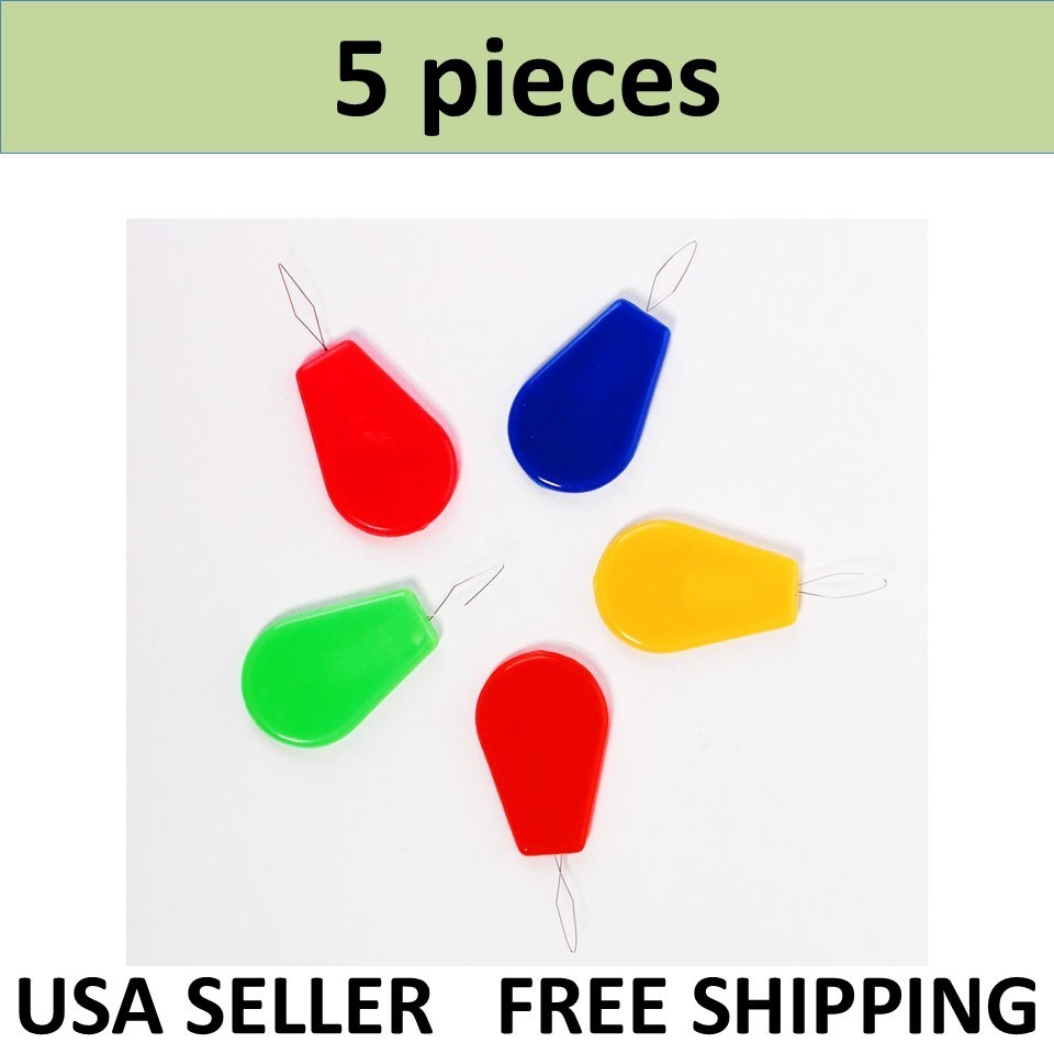 5x Plastic Needle Threaders for Hand & Machine Sewing – Multicolor DIY Tools