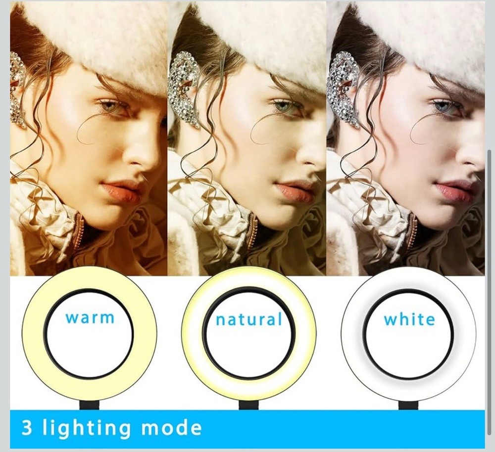 Overhead Camera Mount w/ Ring Light Phone Arm Tripod