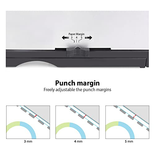 Binding Machine, 21-Hole, 450 Sheets, Comb Binding Machines with 1 Box Comb