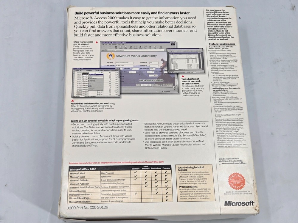 Microsoft Access 2000 Microsoft Office Application