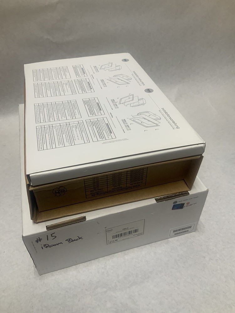 iRoom iDock ejectable iPad Motorized Wall Mount & Back Box Lighting Plug Black