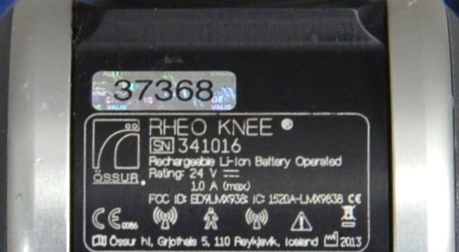 Ossur Rheo Knee 3 Microprocessor Prosthetic Knee 2013