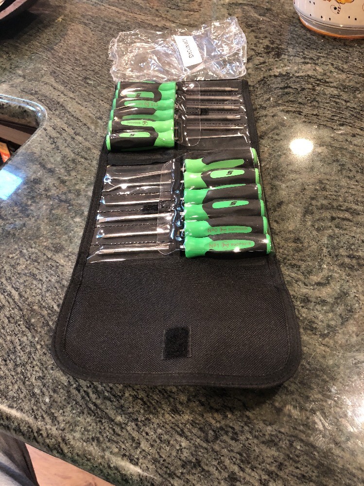 Snap On sgmini12ag 12 pc mini pic, screwdriver & torx set