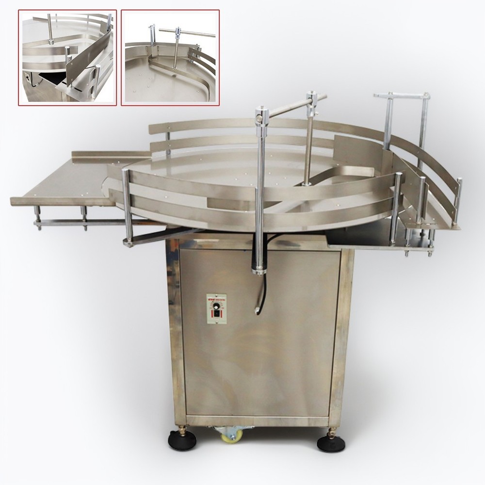 39.3" Automatic Round/Square Bottle Unscrambler Accumulation Table Bottle Sorter