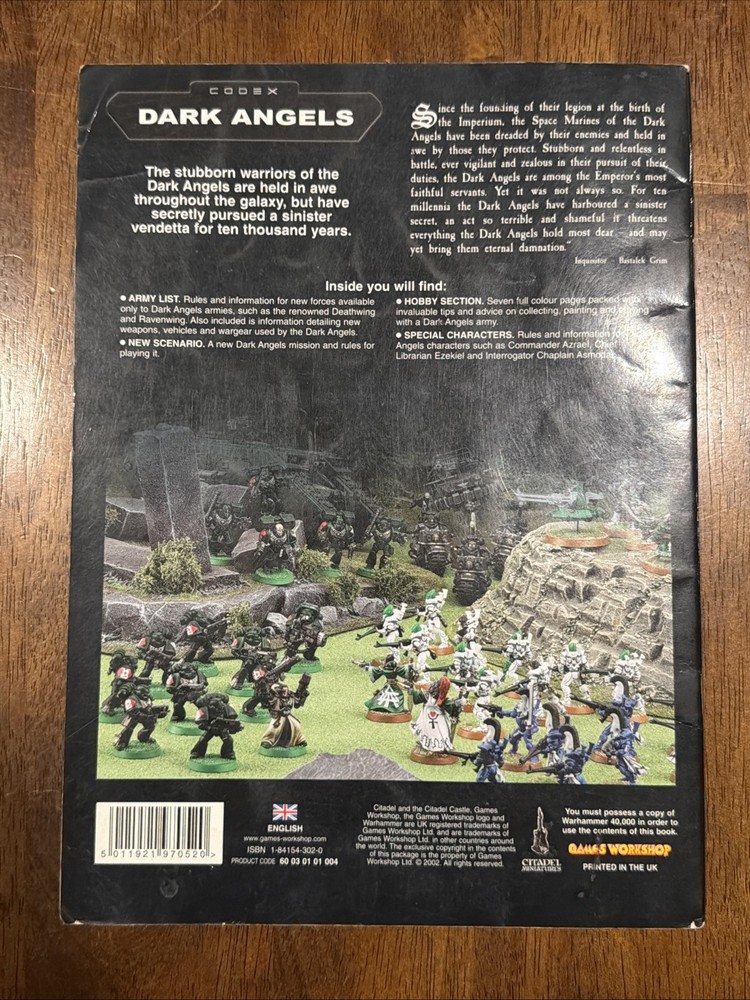 Warhammer Fantasy Battle 40k Codex ~ Dark Angels 2002