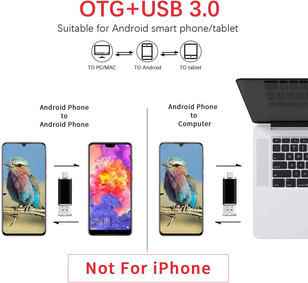 64GB Dual Type C Flash Drive for Smartphones & Computers