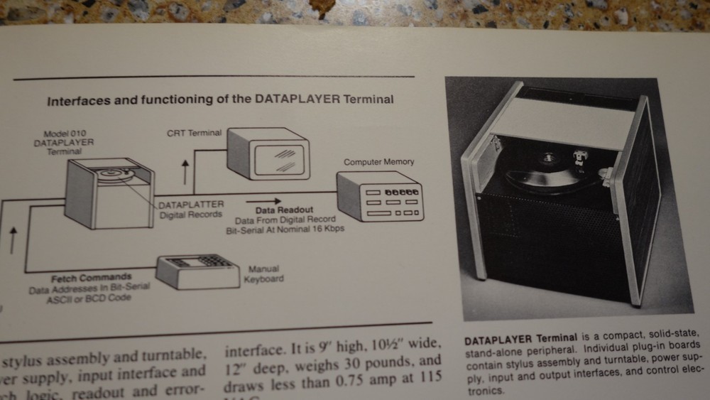 VINTAGE 7" RECORD - Early Computer Sales "Data on a Platter" Record Hard Drive