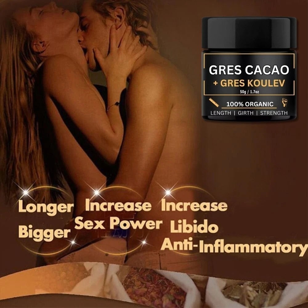 Gres Cacao Male Enhancement Organic Gres Koulev Oil, Longer & Thicker - 50ml