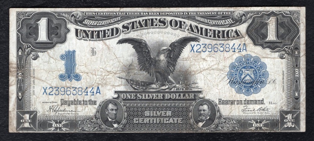 FR. 236 1899 $1 ONE DOLLAR “BLACK EAGLE” SILVER CERTIFICATE NOTE VERY FINE