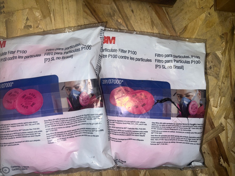 (2) 3M 2091 Particulate Filter P100 For 5000, 6000, 7000, FF-400